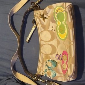 Authentic Vintage Coach Signature Applique Demi Bag